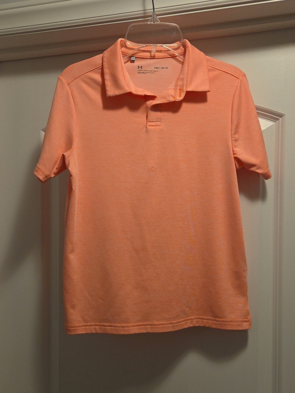Under Armour Boy's Peach-Orange Polo Shirt